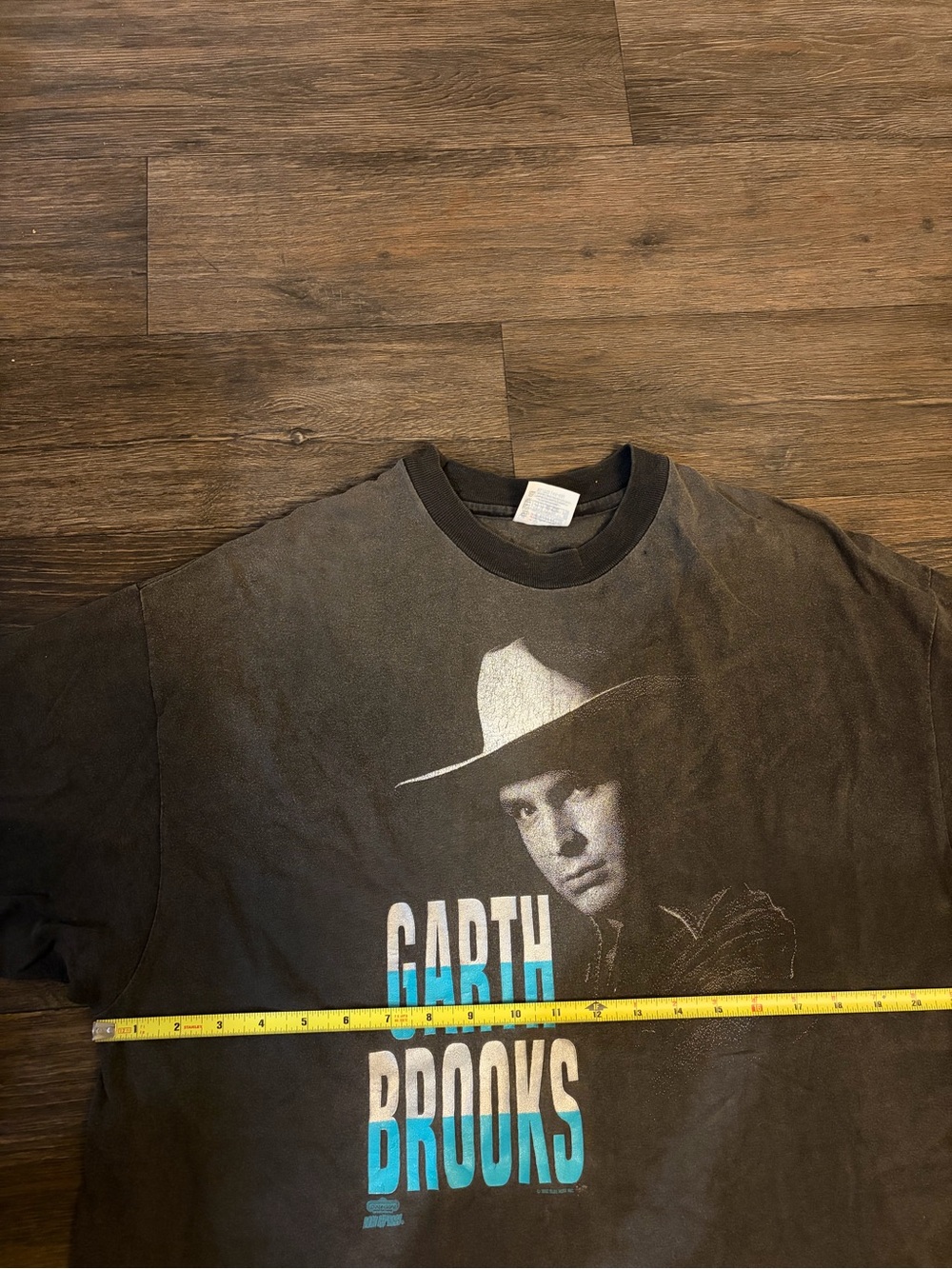 Garth Brooks 1992 Country Music Tour Black Tee Beefy Hanes XL Cotton T-Shirt - Picture 6 of 7